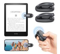 [2 clips] Page turner for Kindle Paperwhite: RF finger ring remote control page turner clicker for Oasis/Scribe/Kobo e-readers reading novels, camera video remote triggers, Kindle