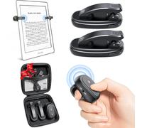 [2 clips] Page turner for Kindle Paperwhite: RF finger ring remote control page turner clicker for Oasis/Scribe/Kobo e-readers reading novels, camera video remote triggers, Kindle