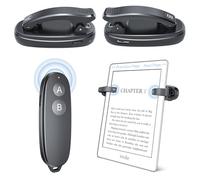[2 Clips] UBUYUONE RF Remote Control Page Turner for Kindle Paperwhite: Page Turner Button Clicker for Kindle Oasis Kobo eReaders iPad Android Tablets Reading Novels, Kindle Reading Accessories