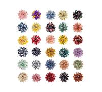 2 Cloth Flower Collar Embellishment, Elastic Multicolored Detachable Applique for Cats Breeds Mixed Color Pet Collar Decoration