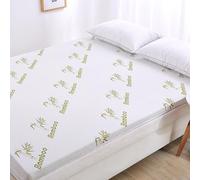 2 Cm Hotel Quality Memory Foam Bamboo Mattress Topper Anti Allergy Removable Zip Cover Double Bed Mattress Topper Pad UK 135x190 cm