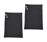 2 Coats Pocket Sew-on Side Pockets with Secure Cell Phone Compartment, Discreet Storage Solution And Wallet for Jackets And Coats, Made of Canvas, Black