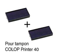 2 Colop Printer Stamp Refill Pads - 40 59mm x 23mm - Black