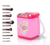 2 Color Mini Portable Simulation Washing Machine for Make up Brushes with dehydration function - Quick Cleaning & Quick Drying Washing Machine(01)
