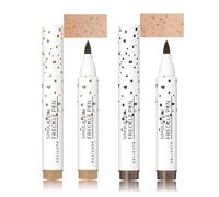 2 Colors 3-in-1 Freckle Pen - Waterproof Long-Lasting Natural Freckle Makeup, Soft Dot Pen for Effortless Sun-Kissed Look, Dual-Use Eyebrow Pencil & Eyeliner (Dark Brown & Light Brown)
