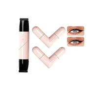 2 Colors Eyeliner Stamp Wing Cat Eye Liner Stamp, Waterproof Black Brown Liquid Eyeliner Long Lasting Winged Eyeliner Stamp for Women Eye Makeup Tool (Black+Brown) (Black+Blown)