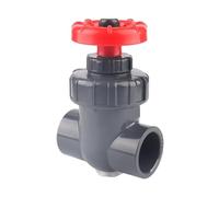 2 Colors I.D 20~40mm Hi-Quality Flow Control PVC Sluice Valve Garden Irrigation Aquarium Accessories Precision UPVC Gate(Dark Gray,Inner Dia 20mm(DN15))