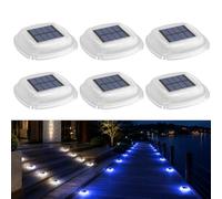 2 Colors in 1 Solar Lights Outdoor Garden, Solar Ground Lights with Stakes