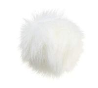 2 Colors Outdoor Fur Windscreedn Wind Muff for Lapel Microphone Mic (white)