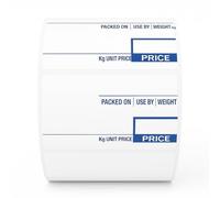 2-Colour 58 × 60 mm CAS-Compatible Scale Label Rolls - 500 Labels per Roll Pack of 10