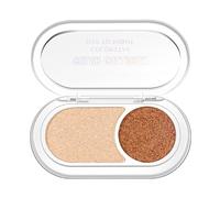 2-Colour Eyeshadow, Portable Color Glitter Eyeshadow, Waterproof & Long-Lasting, Highly Pigmented Waterproof Eye Shadow Plat, Natural & Daily Looks for Women (A)