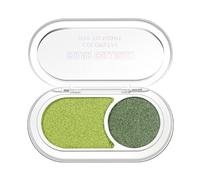 2-Colour Eyeshadow, Portable Color Glitter Eyeshadow, Waterproof & Long-Lasting, Highly Pigmented Waterproof Eye Shadow Plat, Natural & Daily Looks for Women (B)