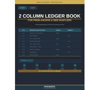 2 Column Ledger Book for Freelancers and Side Hustlers: Self-Employed Bookkeeping Log to Record Income, Track Expenses, and Stay Ready for Tax Time All Year Long