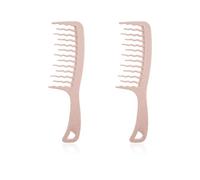 2 Combs, Curly Hair Wide-Tooth Comb, Hair Care Comb, Portable Styling Props, Hairdressing Tools.