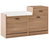 2 Compartment Shoe Storage Cabinet Light Brown DUBBO