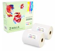 2 Compatible Rolls 100mm x 150mm White Direct Thermal Labels for Zebra GK420d GK420t GC420d GX420d GX420t GC420t GX430t GT800 LP2844 TLP 2844 Citizen CL-S521 CL-S621 CL-S631 (500 Labels per Roll)