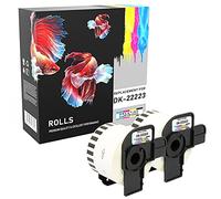 2 Compatible Rolls DK-22223 50mm x 30.48m Continuous White Address Labels Compatible with QL-500 QL-550 QL-560 QL-570 QL-700 QL-720NW QL-800 810W QL-820NWB QL-1050 QL-1100 QL-1110NWB