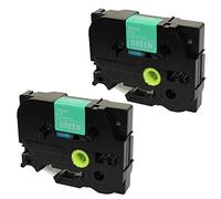 2 Compatible TZe-745 TZ-745 White on Green 18mm x 8m Label Tapes for PT-2030VP 2430PC 3600 9600 D400 D400VP D450VP D600VP E300VP E550WVP H300 H500 H500LI P700 P750W Label Makers