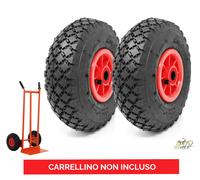 2 Complete Pneumatic Wheels 3.00-4 Replacement Set Trolley Tire Trolley