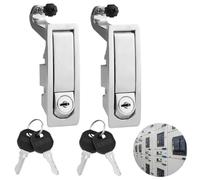 2 Compression Latches, Zinc Alloy Trigger Locks with 4 Keys, Hand-Operated Levers for Electronic Closures, Suitable for 0.04-0.94’’ Doors