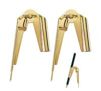 2 Contour Measuring Tools, Marking Tool, Pencil Compass and Marker, Woodworking Circle Marker, Multifunctional Pencil Marking Tool for Woodworking, Graphic Drawing Compass Tool (Gold)