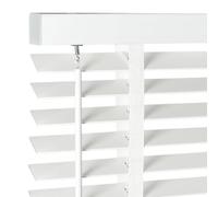 2" Cordless Solid Wood Blinds for Indoor Window,Real Wooden Blackout Blinds Horizontal Shutters, Easy to Install for Home Interior Windows White 29.5" W x 72" H