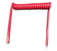 2 Core 1.5mm Square Spring Trailer Wire High Elastic Spiral Spring Cable Red Bending Electrical Telescopic Line Retractable Coil