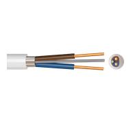 2 Core 2.5mm Fire Resistant White Cable - 100m Drum