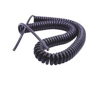 2 core-3-4-5-6-8-9-10-12 core Stretchable wire black telescopic power cord spring spiral cable(5 core,Stretch 3.9 m,24 AWG 0.2mm)