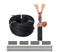 2-Core 320ft Twisted Pair Shielded Cable 20/18/16/14/12 AWG Stranded OFC Wire Aluminum Foil + Copper Braided Shield Low Resistance Wire For Audio, Security & Alarm Systems(16AWG)