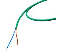 2 Core EWK Silicone Rubber DC Wiring Cable. 4 amp (2x0.25mm). Green. 50m