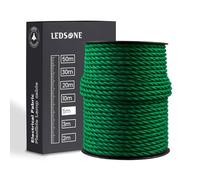 2 Core Lamp Cord Braided Twisted Fabric Electrical Cable, 2 Conductor Green Flex 0.75mm 5m Lamp Cable 18 Gauge Vintage Wire Industrial Style for DIY Lamps, Ceiling Lights and Pendant Lights (Green)