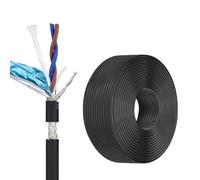 2 Core Shielded Twisted Pair Flexible Drag Chain Cable Flexible PVC Wire(160FT,0.5mm²(20AWG))