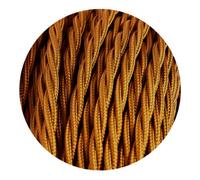 2 Core Twisted Fabric Electric Cable Light Brown Vintage Style Wire For Diy Lighting, Pendants & Lamps 5M
