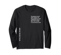 2 Corinthians 12:9, Strength to Encourage You in Hard Times Long Sleeve T-Shirt