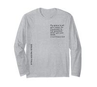 2 Corinthians 12:9, Strength to Encourage You in Hard Times Long Sleeve T-Shirt
