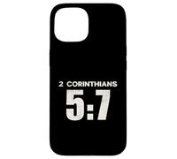 2 Corinthians 5:7 Walk by Faith Scripture Verse Case for iPhone 15