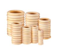 2 Count Wooden Ring Miss Natural Curtain Rod Rings Large Decoration