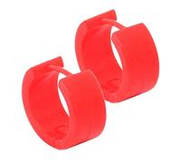 2 Creole Earrings Hoop Huggie Plastic Bright Colours Black White Pink Purple Yellow Green Red Kids Women Men Jewelry, typ-model:pink/rose1 15x7 mm
