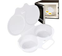 2-Cup Microwave Egg Poacher, Round Poached Egg Maker For Fast Cooking