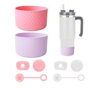 2 Cup Sets, 2 Sets of Anti-Overflow Plugs, Cup Bottom Protector, Silicone Cup Bottom Protective Cover, Cup Bottom Protective Accessories, Travel Cup Accessories, Cup Bottom Tray