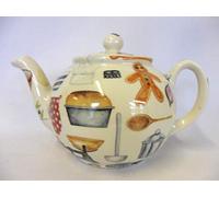 2 Cup teapot in Baking Days Design by Heron Cross Pottery.