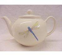 2 Cup teapot in Dragonfly Design by Heron Cross Pottery.