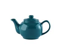 2-Cup Teapot - Small Ceramic/Glass Tea Pot for Loose Leaf, Herbal, Green, and Black Tea, Heat-Resistant and Compact for Home, Office, and Travel (Teal)