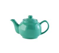 2-Cup Teapot - Small Ceramic/Glass Tea Pot for Loose Leaf, Herbal, Green, and Black Tea, Heat-Resistant and Compact for Home, Office, and Travel (Jade Green)