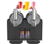 2 Cylinder Slushie Maker Machine for Soft Ice Cream, Smoothies & Iced Drinks, Adjustable Temperature & Firmness, Makes Instant Slushies Without Ice