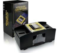 2 Decks Automatic Card Shuffler, Battery-Powered Shuffler for UNO, Phase10, Texas Hold'em, Poker, Home Card Games, Blackjack, Party Club