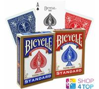 2 Decks Bicycle Rider Back Standard Index Gold Playing Cards 1 Red 1 Blue NEW