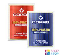 2 Decks Copag 2 Corner Red and Blue Playing Cards 100% Plastic Regular Poker New