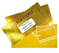 2 Deluxe Golden Ticket Surprise Scratch Off Card | Personalised Valentines Gift | Valentine Ideas | Personalised Gifts for Men | Will You be my Girlfriend? | Unique Gifts for Him